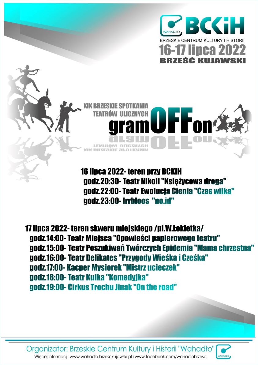 Plakat dotyczy wydarzenia Brzeskie Spotkania Teatrów Ulicznych. Plakat dotyczy wydarzenia Brzeskie Spotkania Teatrów Ulicznych.
