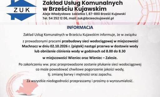 Zdjęcie do Komunikat dla mieszkańc&oacute;w - przerwa w dostawie wody